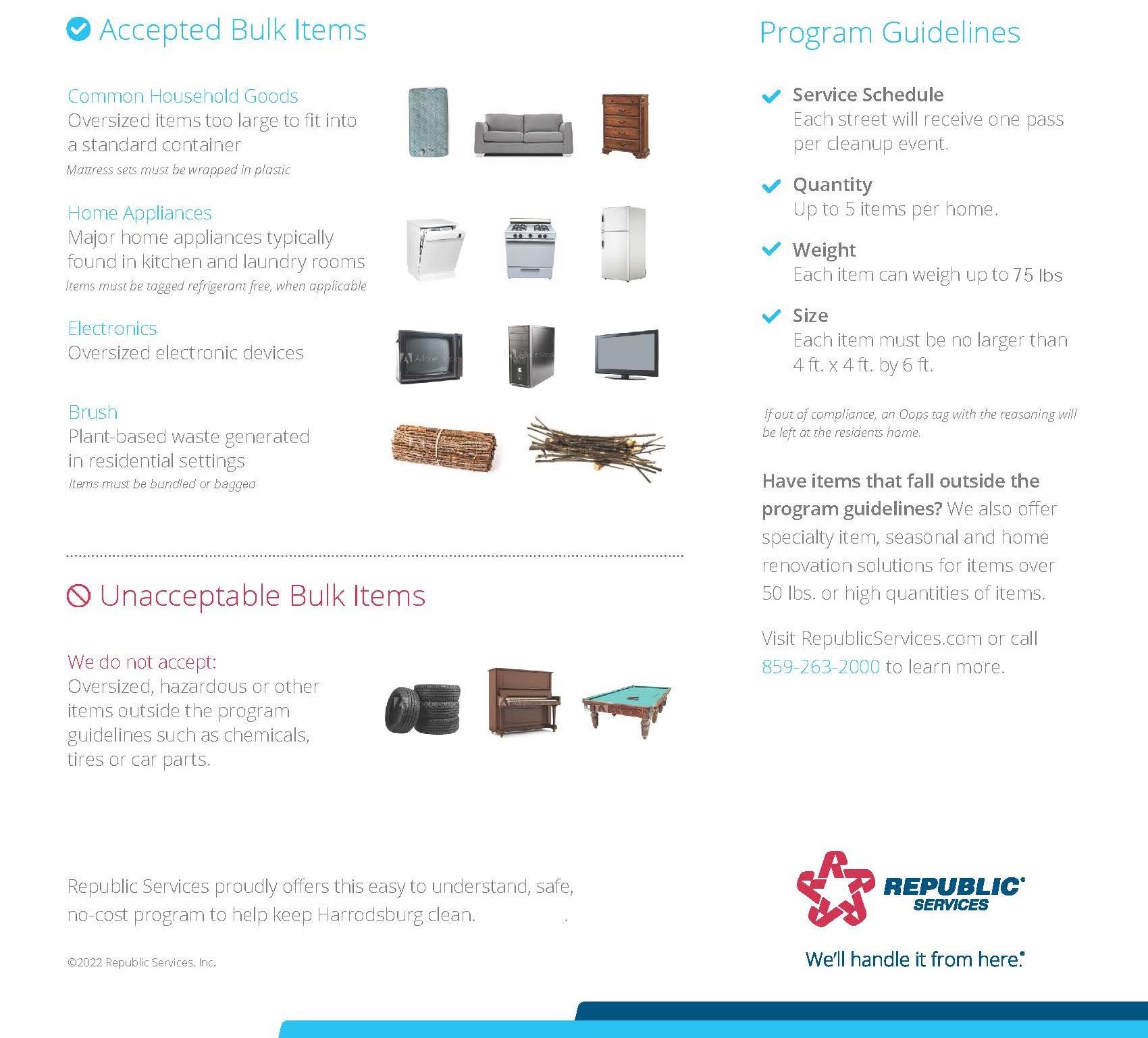 bulk pickup 2025  flyer